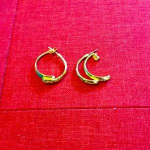 Gold tone hoop earrings